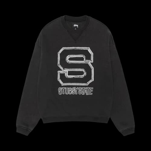 Stussy State Crew Hoodie Black