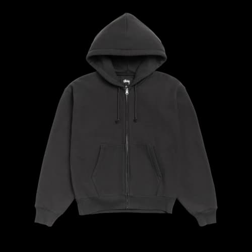 Stussy Basic Diamond Zip Hoodie 'Black'