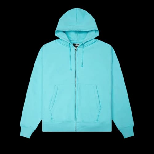 Stussy Basic Diamond Zip Hood 'Teal'