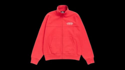 Stussy Fleece Track Jacket Red