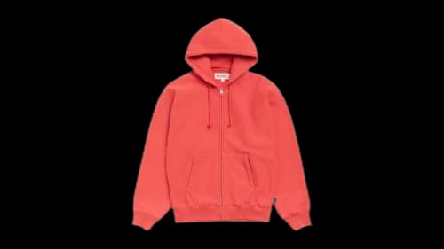 Stussy Fleece Zip Hoodie Red