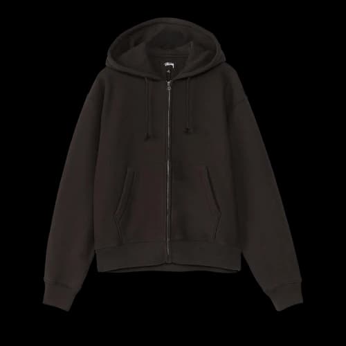 Stussy Cursive Applique Zip Hood 'Black'