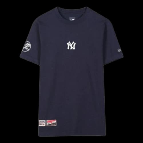 New Era NY Pattern Printing Alphabet Short Sleeve Unisex Navy Blue