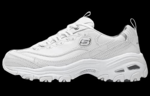Skechers D'LITES Daddy Shoes 'White Silver' (Women's)