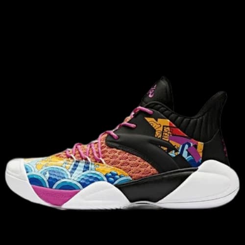 ANTA Mid Top Basketball Shoes 'Black Orange Yellow'