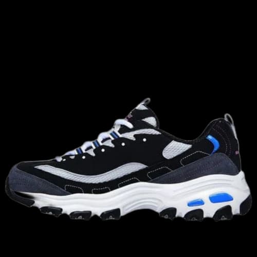 Skechers D Lites Low-Top Running Shoes Black/Blue (Women's)