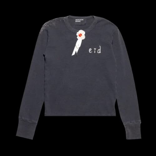 Enfants Riches Déprimés Baby Girl Thermal Long-Sleeve T-Shirt 'Antique Black'