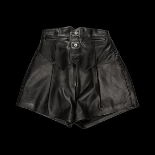 Enfants Riches Déprimés Leather Cincture Short 'Black'