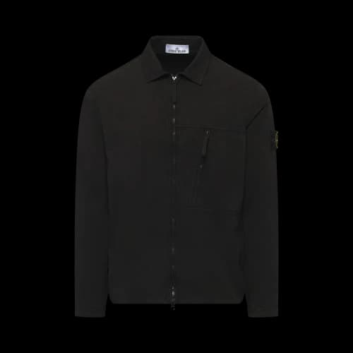 Stone Island Supima Cotton Twill Overshirt 'Black'