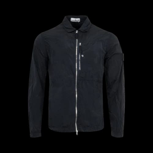 Stone Island Logo Patch Overshirt 'Navy'