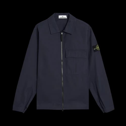 Stone Island Panama Cotton Overshirt 'Ink'