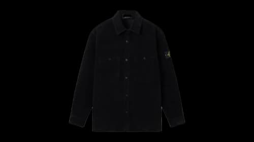 Stone Island Organic Cotton Corduroy 800 1200012 Overshirt Black