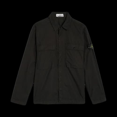 Stone Island Compass Patch Logo Overshirt 'Black'