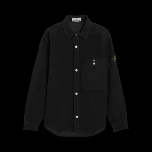 Stone Island Robust Cotton Moleskin Overshirt 'Black'