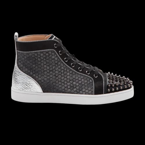 Christian Louboutin Louis Spikes Orlato High 'Black Silver'