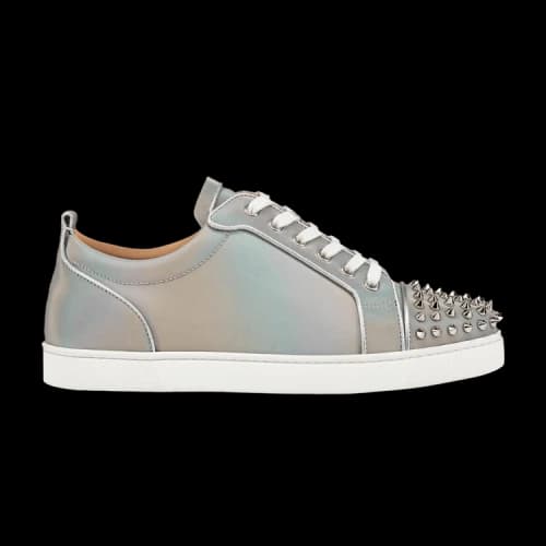 Christian Louboutin Louis Junior Spikes Orlato Flat 'Multi Silver'