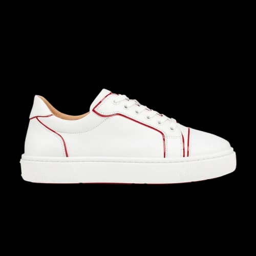 Christian Louboutin Stylish Skateboarding Shoes Women's Low-Top White/Red