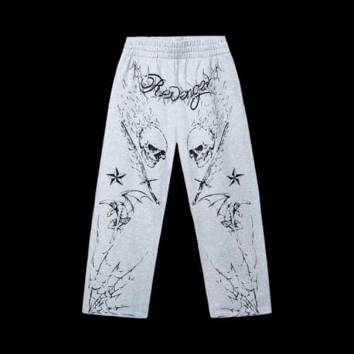 Revenge Tattoo Sweatpants 'Heather Grey/Black'