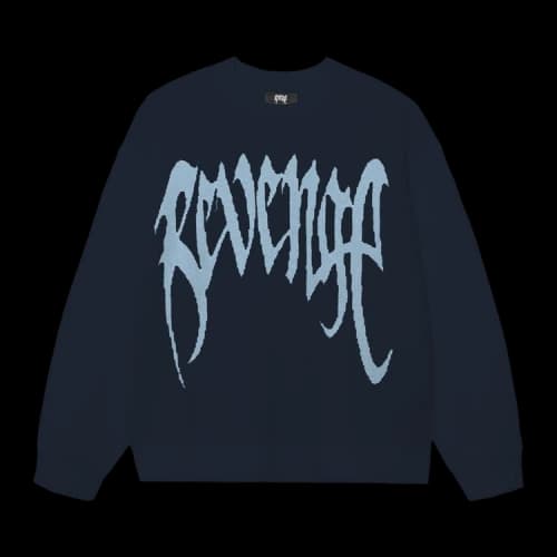 Revenge Arch Logo Knit 'Navy/Light Blue'