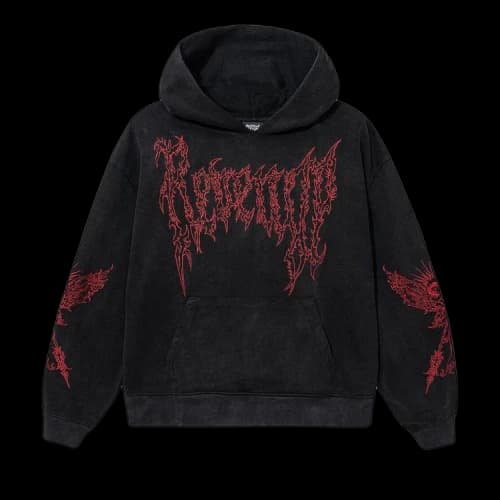 Revenge Renaissance Embroidered Hoodie 'Black/Red'