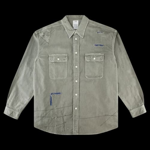 Visvim Grand River Long-Sleeve Shirt 'Olive'