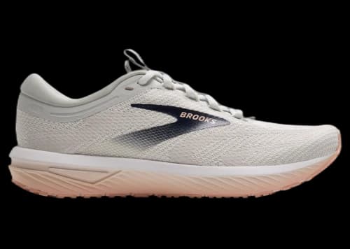 Brooks Revel 7 Oyster White Tropical Peach (Women's)