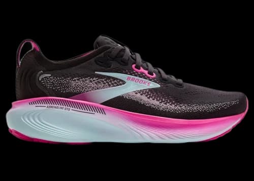 Brooks Adrenaline GTS 25 Black Cyber Pink Iced Aqua (Women's)