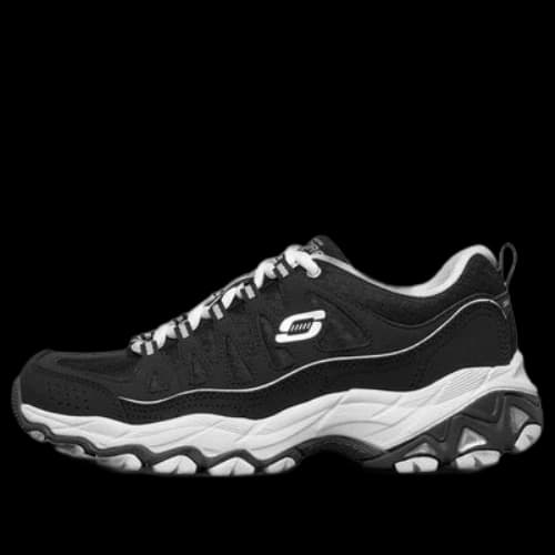 Skechers D Lites Low-Top Daddy Shoes Black/White (Women's)