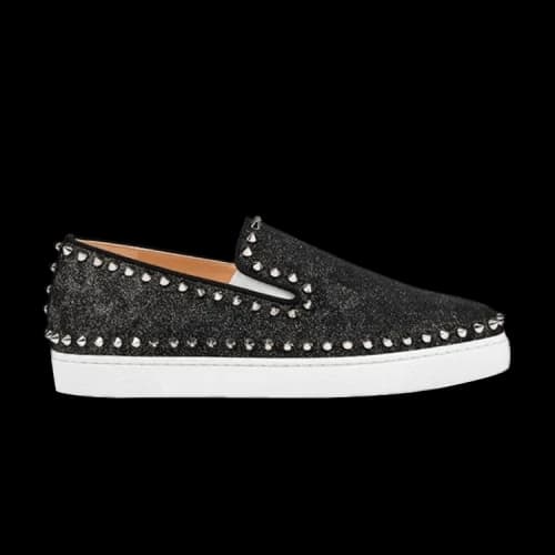 Christian Louboutin Pik Boat Flat 'Black Argent' (Women's)