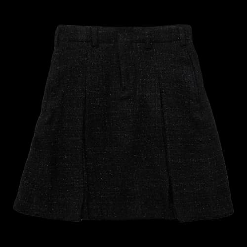 Ambush Tweed Pleats Midi Skirt 'Black'