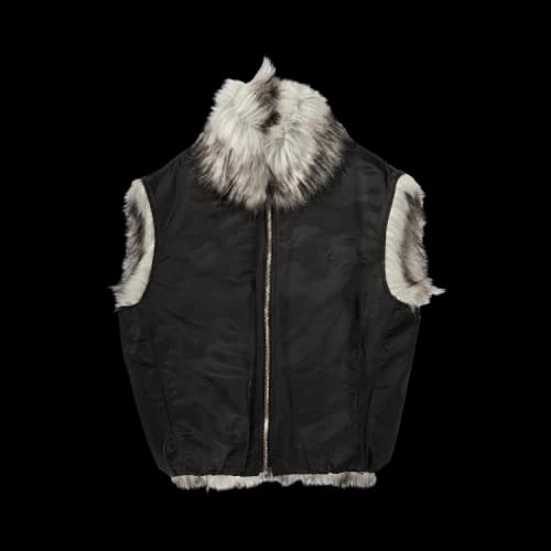 Ambush Fake Fur Reversible Vest 'White'