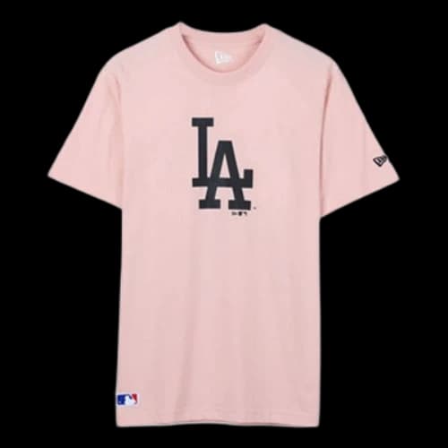 New Era Printing Logo Short Sleeve Couple Style Pink