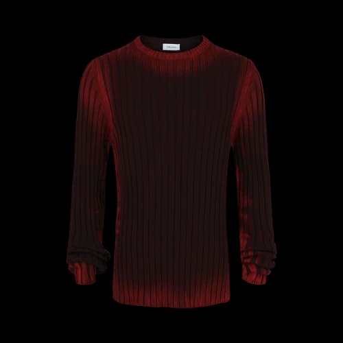 Ferragamo Tie-Dye Ribbed Sweater Red