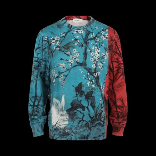Ferragamo Crew Neck Rabbit Sweater 'Multicolor'