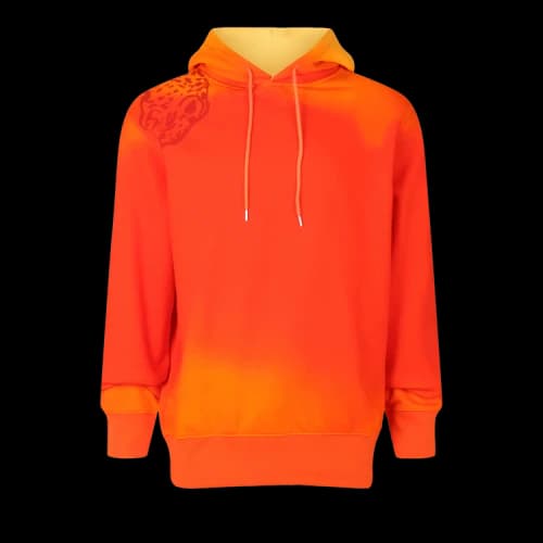 Ferragamo Sunset-Print Cotton Hoodie 'Red'
