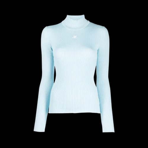 Courrèges Knit Jumper Long-Sleeve 'Blue'