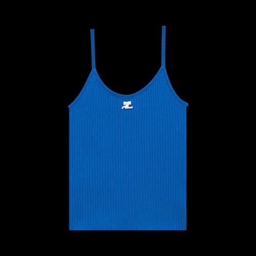 Courrèges Knit Tank Top 'Blue'