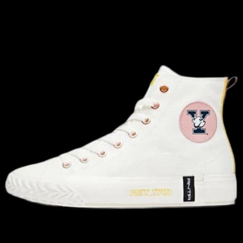 ANTA x Yale Hight Top Canvas Shoes 'Cream White' (Women's)