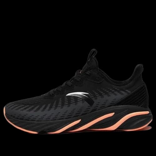ANTA Leather Running Shoes 'Black Orange White' (Women's)