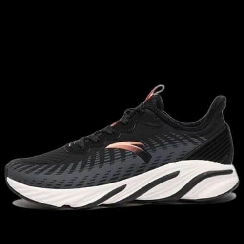 ANTA Leather Running Shoes 'Black Orange White' (Women's)