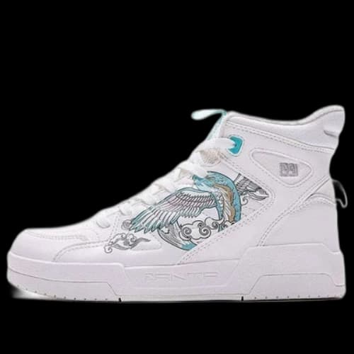 ANTA Fashion High-top Casual Shoes 'White Blue' (Women's)