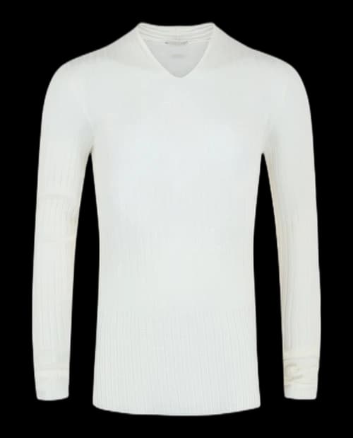 Ferragamo V-Neck Knit Sweater White