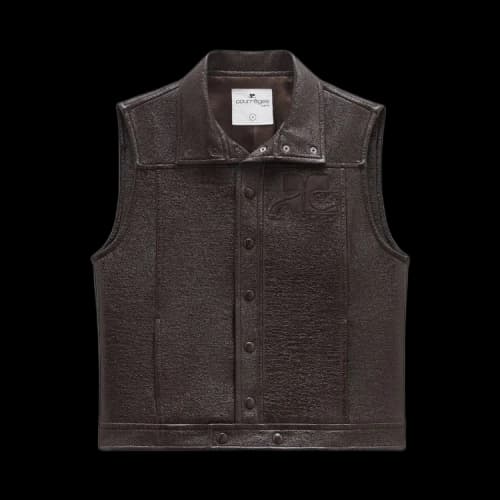 Courrèges Vinyl Sleeveless Jacket 'Chocolate'