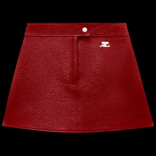 Courrèges Vinyl Mini Skirt 'Red'