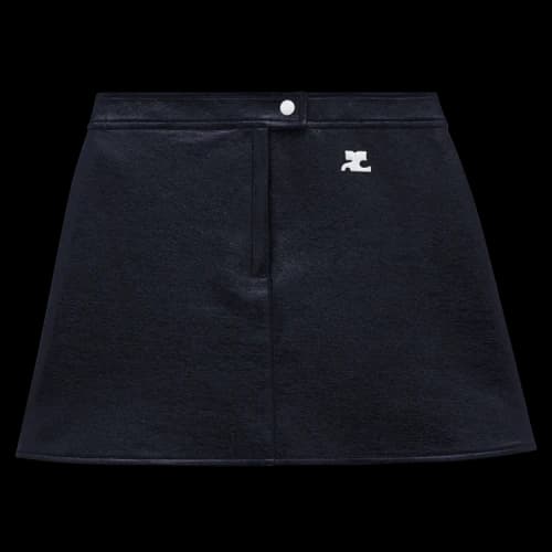 Courrèges Glossy Vinyl Mini Skirt 'Navy'