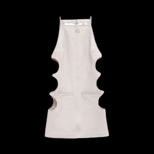 Courrèges Triple Circles Vinyl Dress 'Mastic'