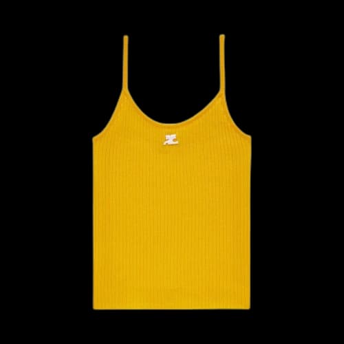 Courrèges Knit Tank Top 'Ochre'