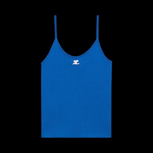 Courrèges Knit Tank Top 'Blue'