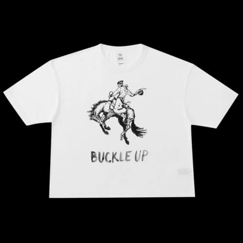 Visvim Jumbo Short-Sleeve Buckle Up T-Shirt 'White'
