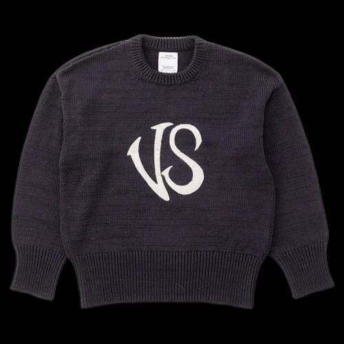 Visvim Letterman Crew Knit 'Navy'